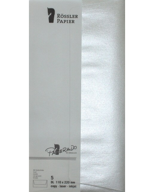 Envelope DL americano Rossler prateado 1