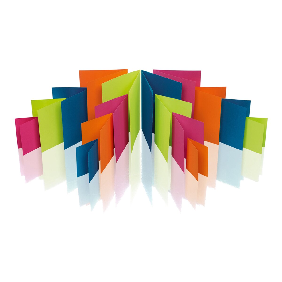 Pack 5 unids. Cartão Duplo A6 cor fúcsia Rossler 2
