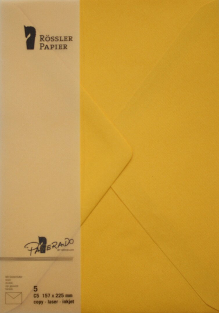 Pack 5 unids. Envelope C5 com interior forrado gema Rossler 1