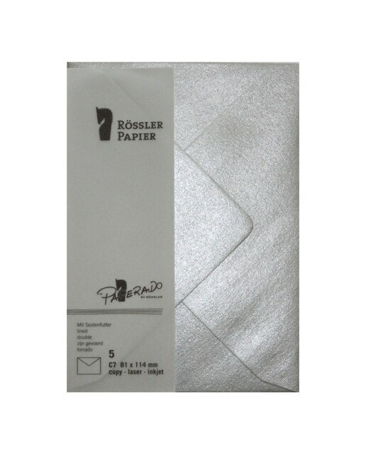 Pack 5 unids. Sobre C7 plata Rossler