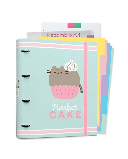 Pasta de 4 Argolas Pusheen Foodie Collection - Verde Verde-1