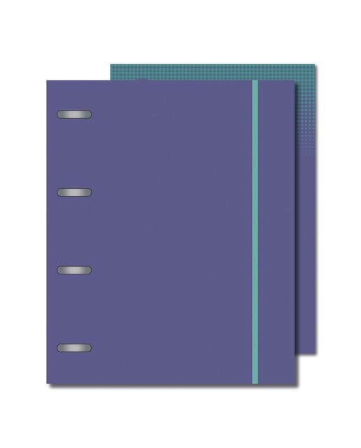 Pasta com Recarga A4 80 Folhas Roxo Roxo-1