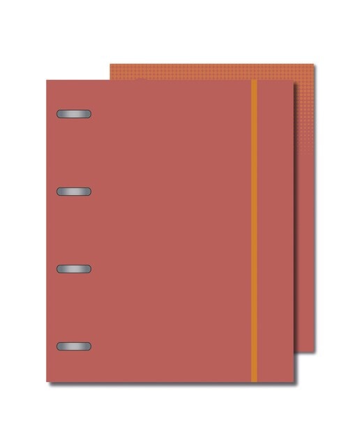 Imagem 0 de Pasta com Recarga A4 80 Folhas Vermelho
