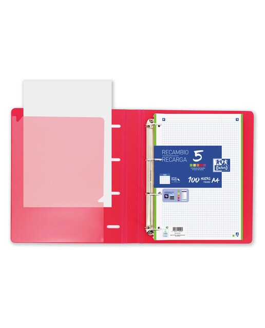 Arquivador Europeanbinder A4+ Polyfoam Live&Go Lombada 45 mm Argolas 4Dx35 mm com Recarga 5x5 - Cores Vivas Sortido-2