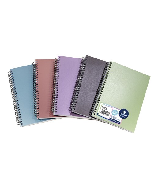 Caderno de 80 Folhas A5 Quadriculado Metal 1