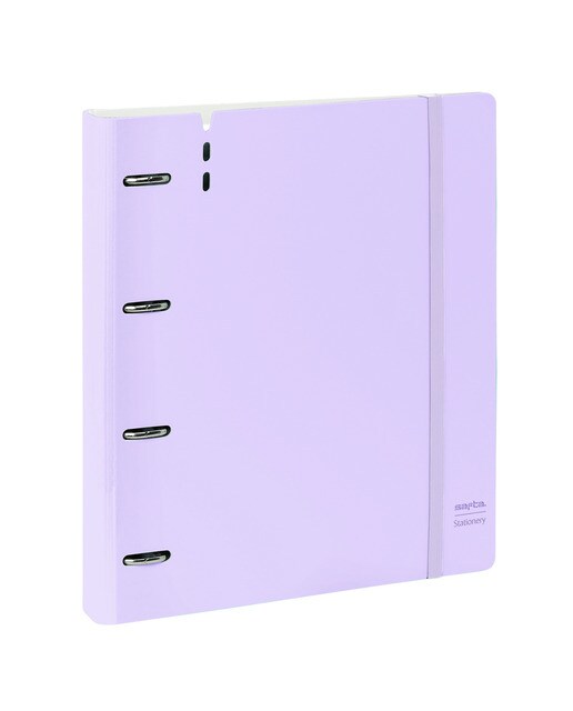 Carpeblock espuma de polipropileno 4 argolas 35mm com recarga Safta roxo claro Roxo-3