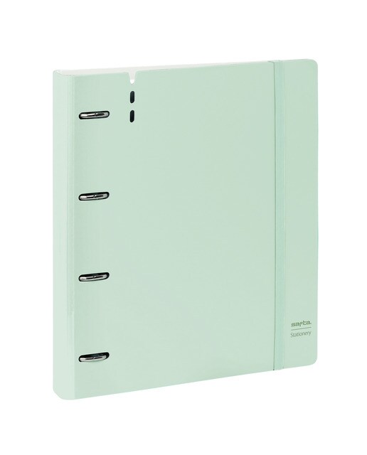 Carpeblock espuma de polipropileno 4 argolas 35mm com recarga Safta verde claro Verde-claro-3