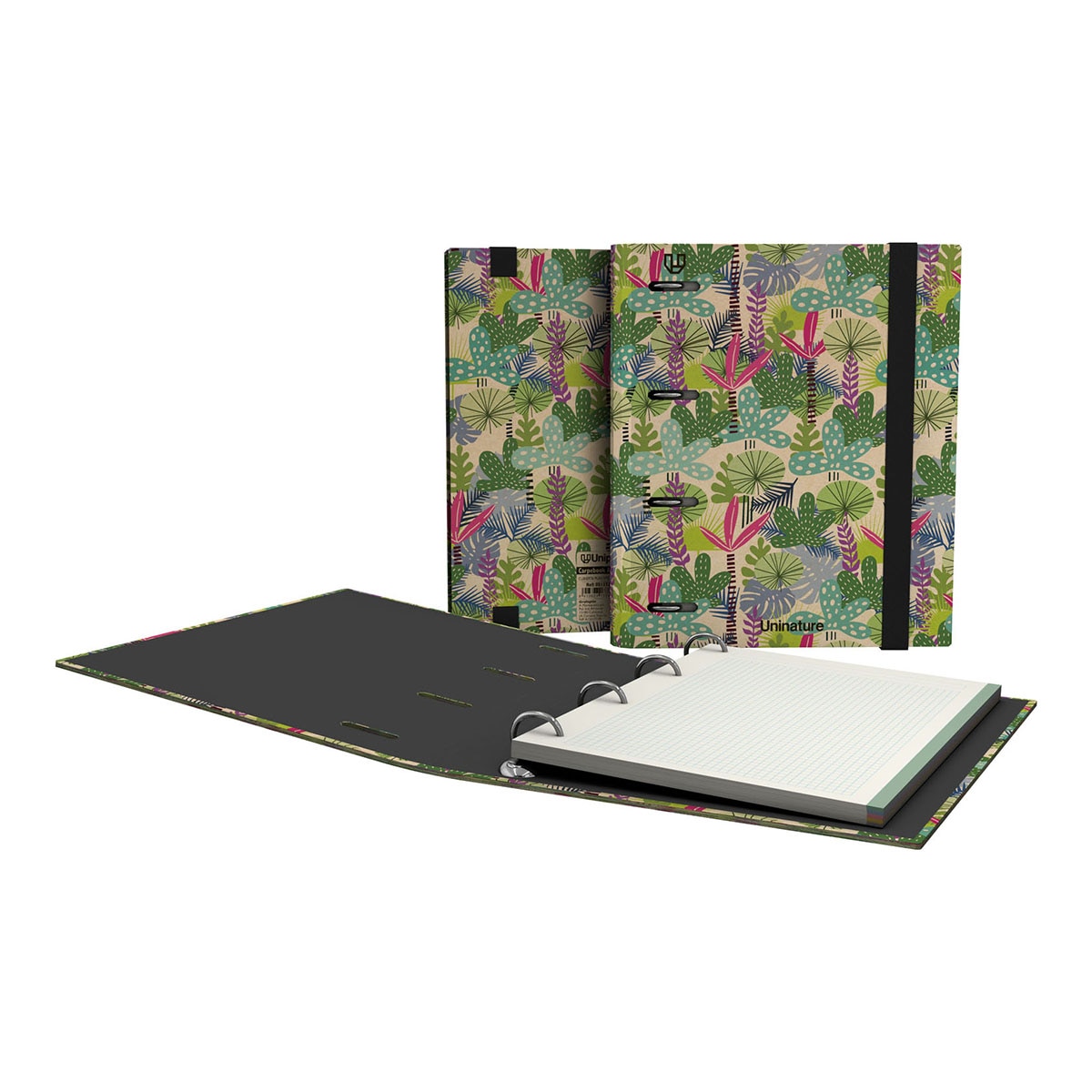Carpeta con anillas  con recambio A5 Uninature Amazonas Grafoplás 1