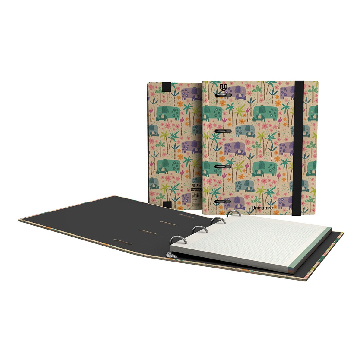 Carpeta con anillas con recambio A5 Uninature India Grafoplás