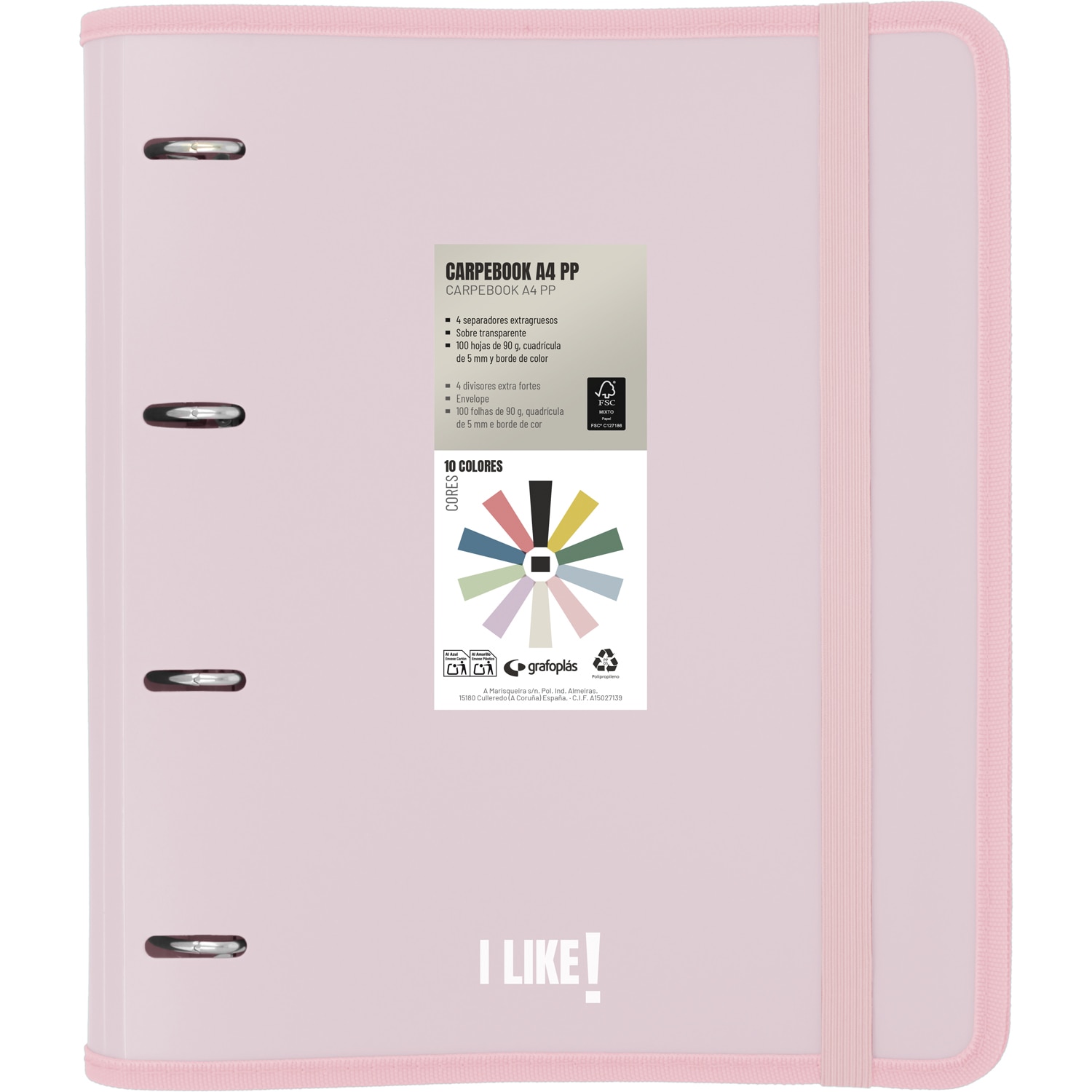 Carpebook polipropileno A4. Like. Grafoplás. Surtido. 10