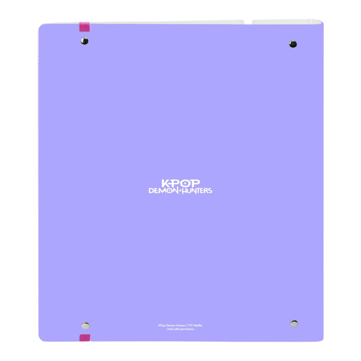 Pasta-Bloco de Notas pp Foam 4 Argolas 35mm com Recarga K-Pop Demon Hunters - Fucsia, Azul Celeste, Rosa Fúcsia / Azul-2