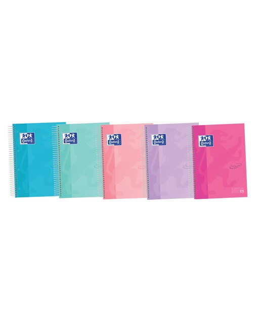 Caderno Microperfurado Europeanbook4 A5+ Touch Capa Extradura 120 Folhas Quadrícula 5x5 - Cores Pastel Sortido-1
