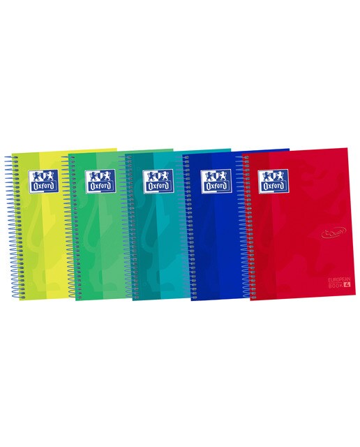 Caderno Microperfurado Europeanbook4 A5+ Touch Capa Extradura 120 Folhas Quadrícula 5x5 - Cores Vivas Sortido-1
