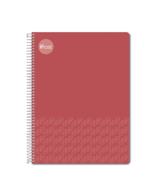 Caderno Espiral A4 Capa de Plástico 120 F Vermelho Vermelho-1