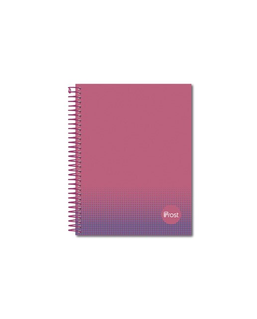 Caderno Espiral A5 Capa Forrada 80 F Rosa Rosa-1