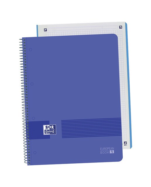 Cuaderno Microperforado Oxford 1 Live&Go Tapa Plástico A4+ 80 Hojas 5X5 Azul Marino Azul marino-1