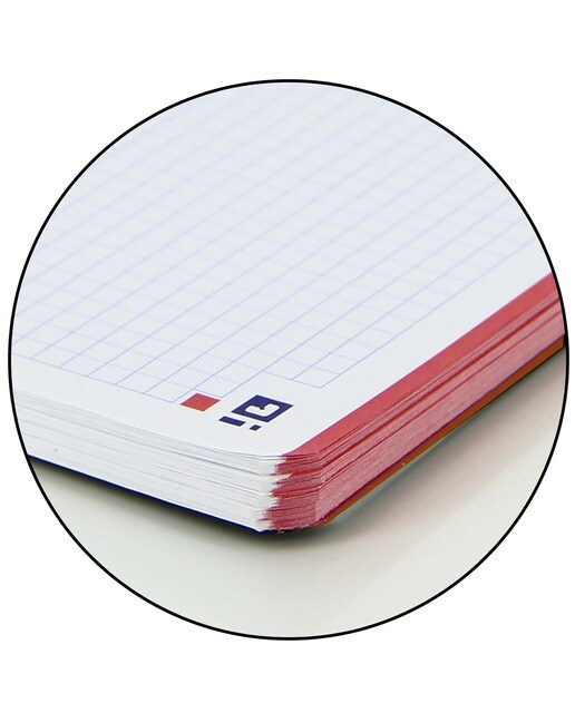 Caderno microperfurado Oxford 1 Live&Go Capa de plástico A4+ 80 folhas 5 X 5 vermelho Vermelho-2