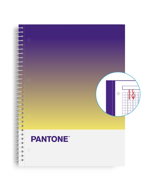 Caderno A4 80/90 Microperfurado Pantone Time - Azul/Amarelo Azul / Amarelo-1