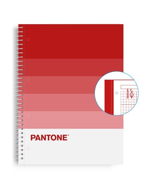 Caderno A4 80/90 Microperfurado Pantone Passion - Vermelho Vermelho-1