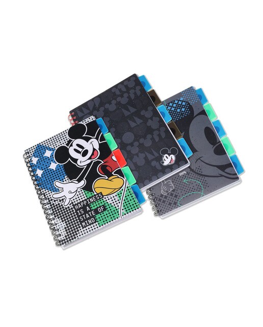 Caderno Project Book com separadores 80g 100 furos Mickey Mouse Coolpack Sortido-1