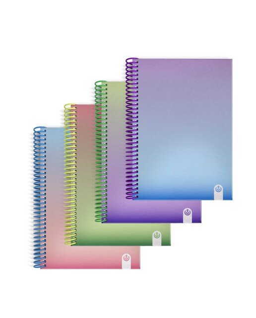 Caderno Forrado de 80 Folhas A5 Quadriculado Gradient 1