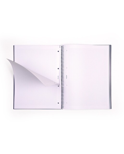 Libreta con espiral, papel cuadriculado, 80 hojas A4, serie 1918, MILAN, beige Beige-2