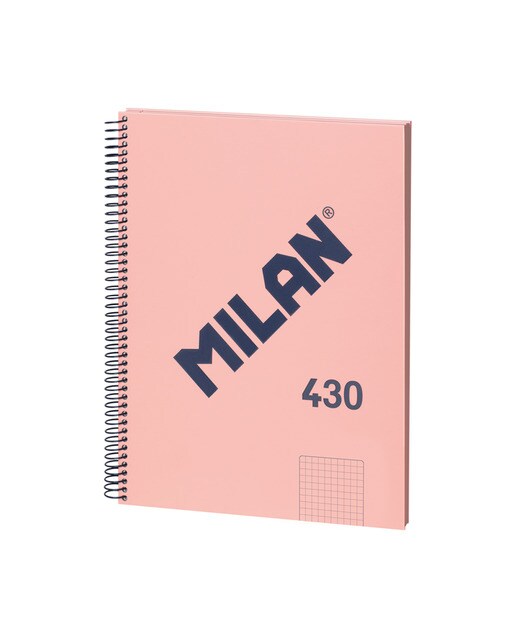 Imagen 0 de Libreta con espiral, papel cuadriculado, 80 hojas A4, serie 1918, MILAN, rosa