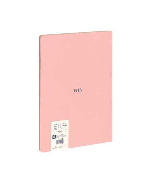 Bloco de notas adesivas, papel milimétrico, 48 folhas A4, série 1918, MILAN, cor-de-rosa Rosa-4