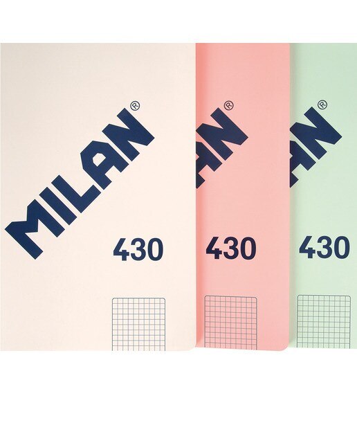 Bloco de notas, papel pautado, 48 folhas A4, série 1918, MILAN, verde, A4, 48 folhas, verde Verde-3