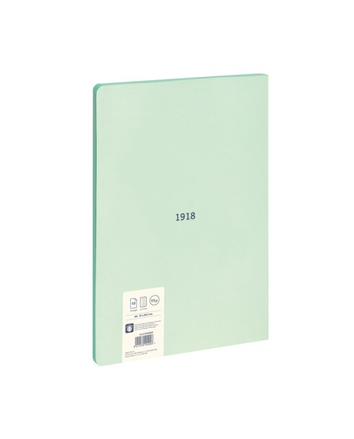 Bloco de notas, papel pautado, 48 folhas A4, série 1918, MILAN, verde, A4, 48 folhas, verde Verde-4