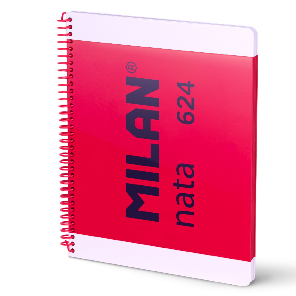 Imagen 0 de Cuaderno A4 con espiral y tapa dura, papel cuadriculado, 80 hojas de 95gr/m², colección MILAN nata 624 since 1918, rosa