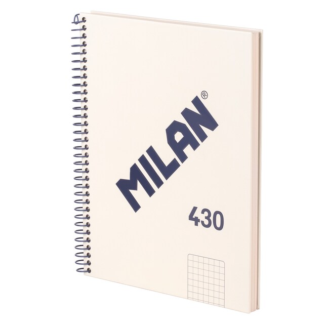 Imagem 0 de Caderno A5 com espiral, capa dura, papel quadriculado (5 x 5 mm), 80 folhas, 95 g/m², coleção 430 desde 1918, bege