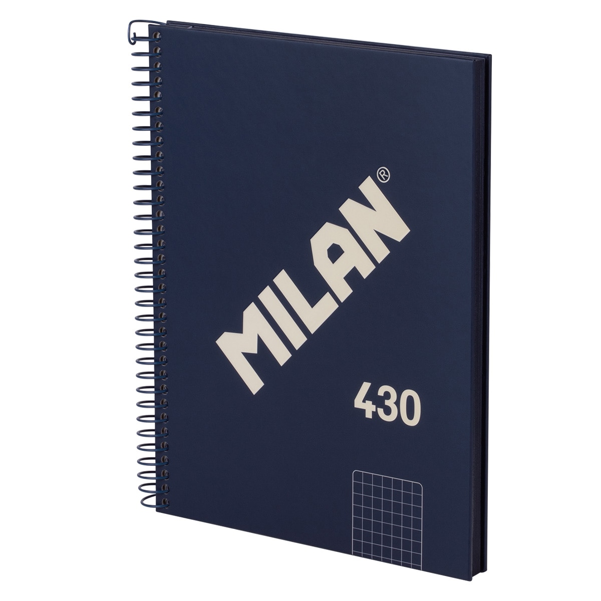 Imagen 0 de Cuaderno A5 con espiral y tapa dura, papel cuadriculado (5 x 5 mm), 80 hojas de 95 gr/m², colección 430 since 1918, azul