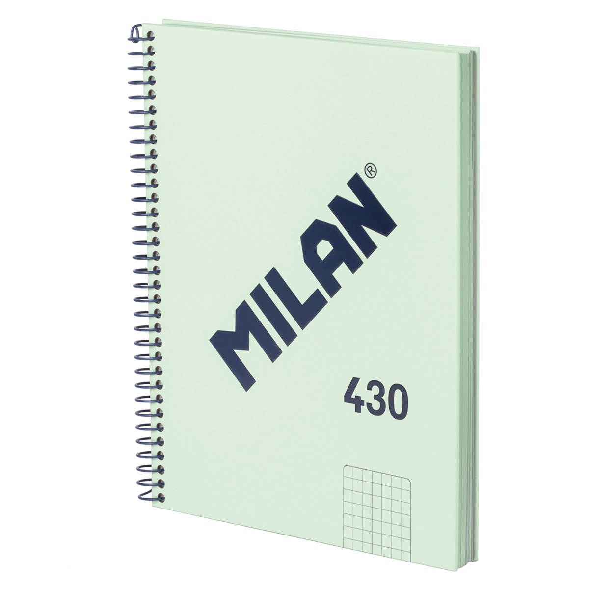Imagen 0 de Cuaderno A5 con espiral y tapa dura, papel cuadriculado (5 x 5 mm), 80 hojas de 95 gr/m², colección 430 since 1918, verde