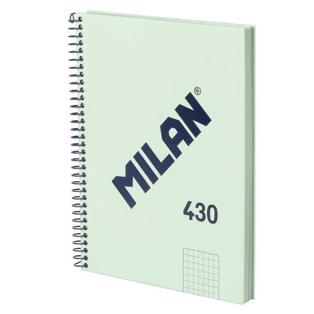 Imagen 0 de Cuaderno A5 con espiral y tapa dura, papel cuadriculado (5 x 5 mm), 80 hojas de 95 gr/m², colección 430 since 1918, verde