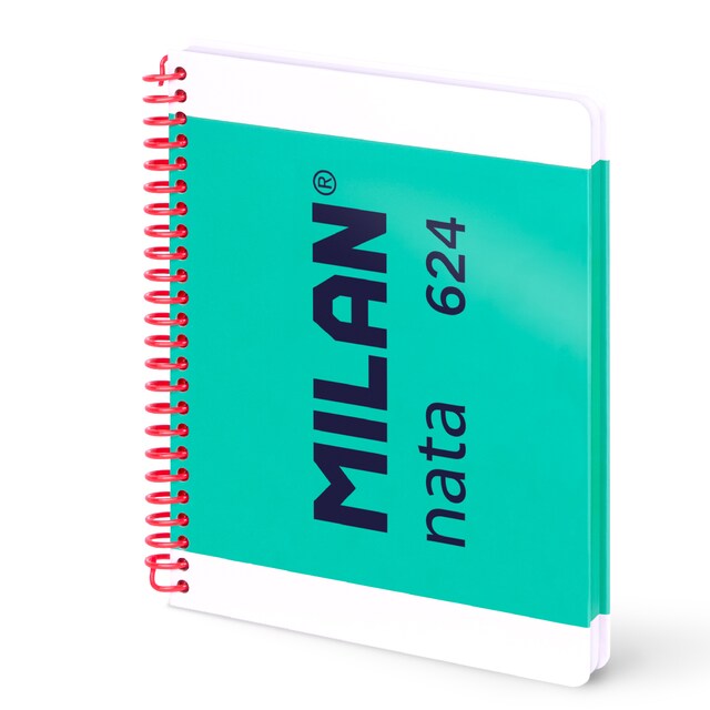 Imagen 0 de Cuaderno A5 con espiral y tapa dura, papel cuadriculado, 80 hojas de 95gr/m², colección MILAN nata 624 since 1918, verde
