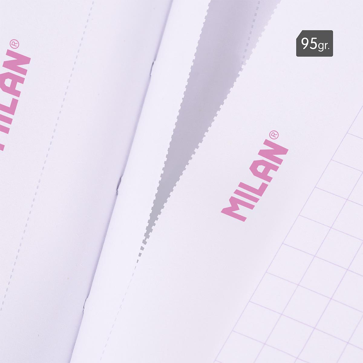 Bloco de Notas A4, Papel Quadriculado, 48 Folhas de 95 gr/m², Coleção Sunset - Rosa Rosa / Amarelo-6