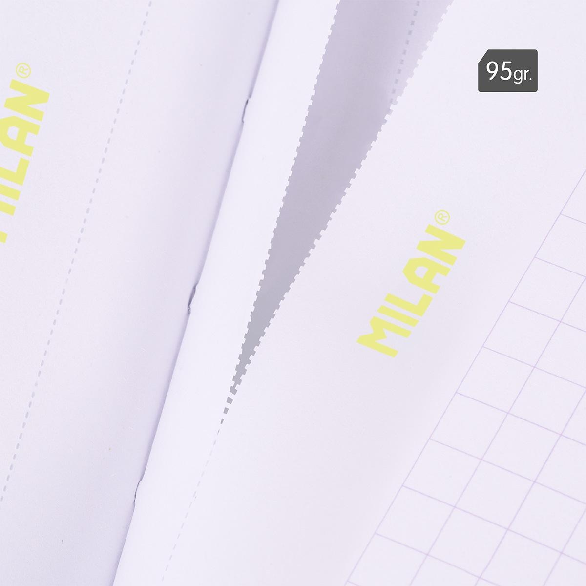 Bloco de Notas A4, Papel Quadriculado, 48 Folhas de 95 gr/m², Coleção Sunset - Amarelo Amarelo / Rosa-6