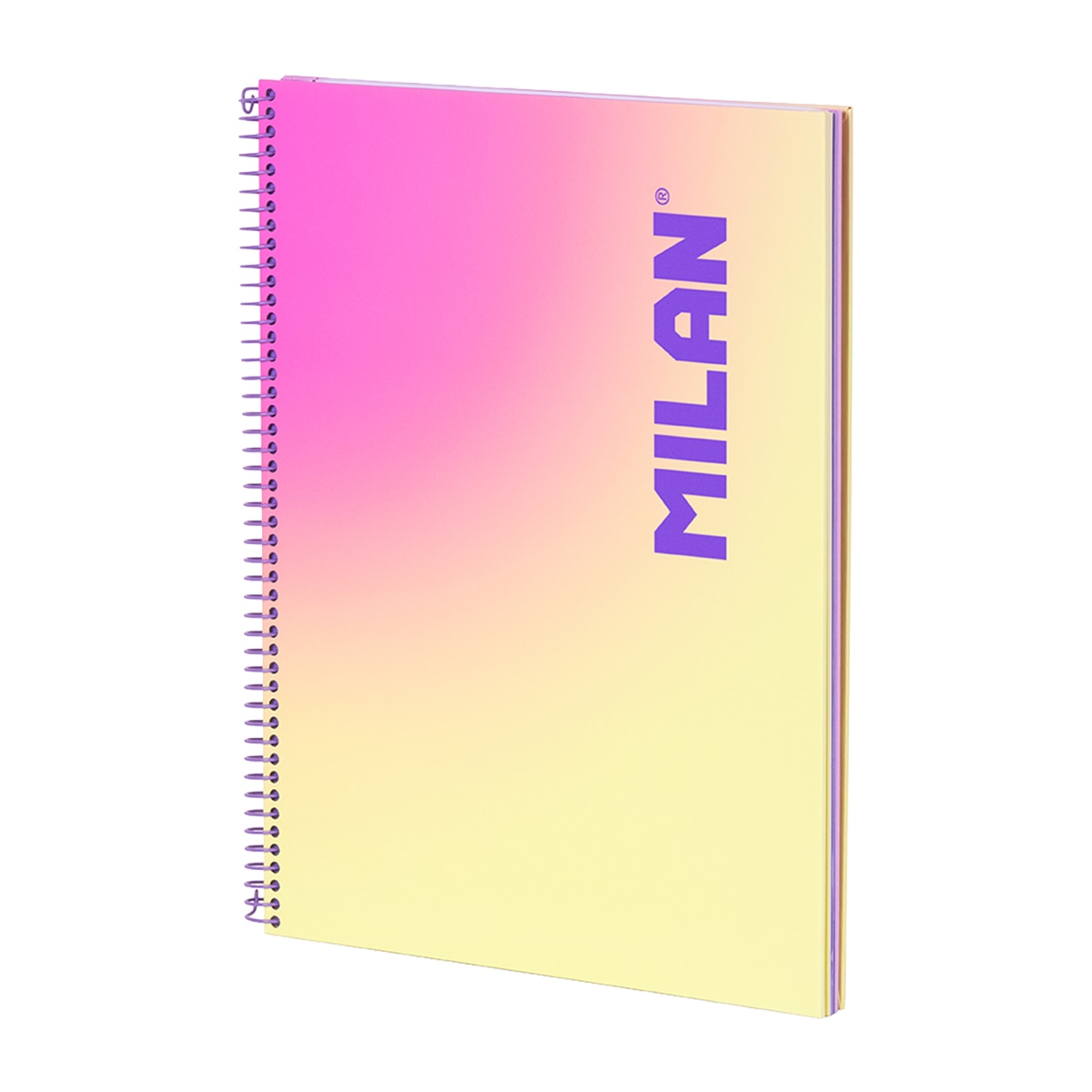 Imagem 0 de Caderno A4 com Espiral e Capa Dura, Papel Quadriculado, 90 Folhas de 95gr/m², Coleção Sunset - Amarelo