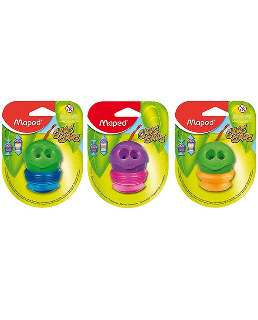 Imagen 0 de Sacapuntas Croc Croc con una Forma Divertida de Gusano con Depósito Extraíble y un Orificio Maped Colores Surtidos