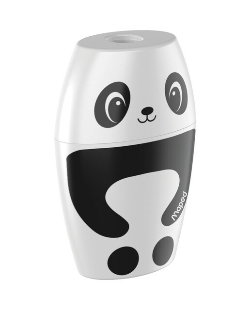 Imagen 0 de Sacapuntas Con Depósito SHAKER FANCY  De 1 Orificio Con Diseño De Oso Panda Maped