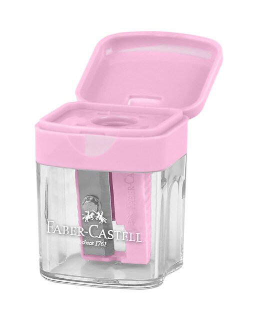 Imagen 0 de Sacapunta sencillo con deposito Faber-Castell colores pastel