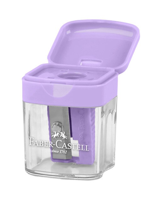 Sacapunta sencillo con deposito Faber-Castell colores pastel Surtido-2