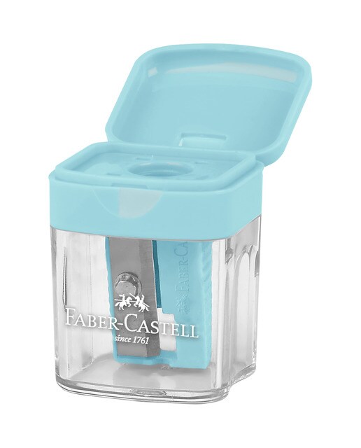 Sacapunta sencillo con deposito Faber-Castell colores pastel Surtido-3