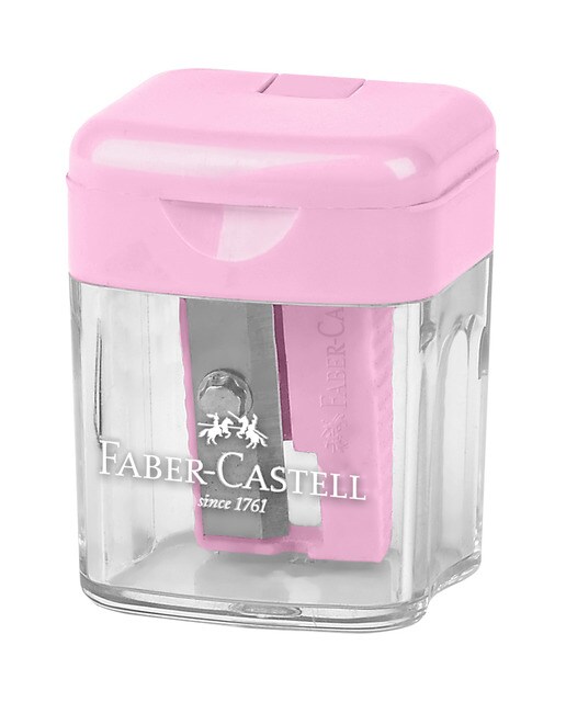 Sacapunta sencillo con deposito Faber-Castell colores pastel Surtido-5