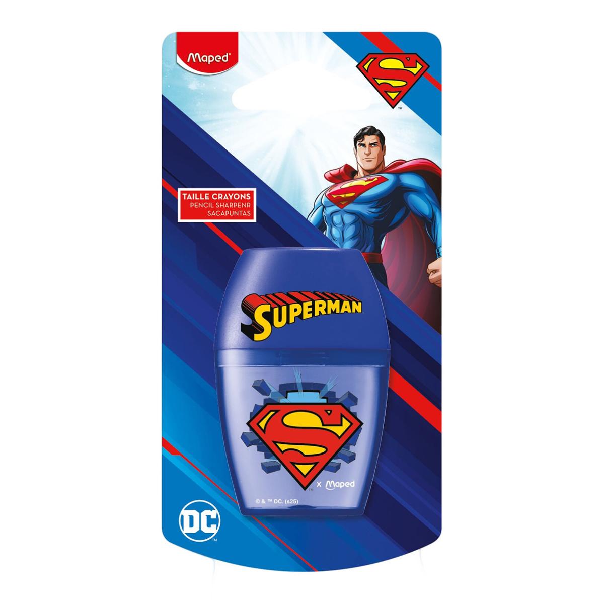 Imagen 0 de Blister sacapuntas SHAKER 1H Superman Maped color rojo, azúl y amarillo