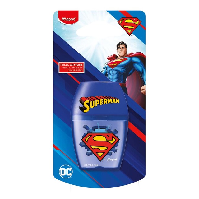 Imagen 0 de Blister sacapuntas SHAKER 1H Superman Maped color rojo, azúl y amarillo