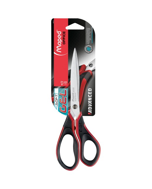 Tijera 21 cm Advanced Gel Maped Negra y Roja Negro / Rojo-1