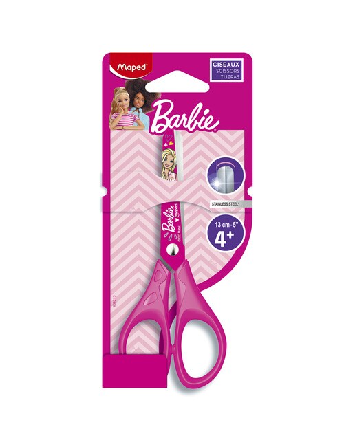 Tesoura BARBIE 13 cm blister MAPED Rosa-1