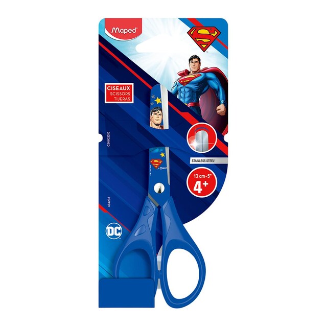 Imagen 0 de Blister tijera 13 cm blister Superman Maped color rojo, azúl y amarillo